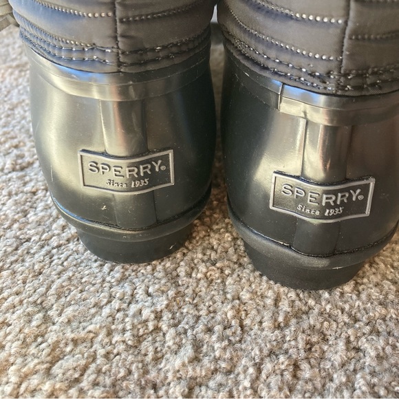 🆕🖤SPERRY BLACK WOMENS RAIN BOOTS - Picture 2 of 8